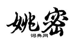 胡問遂姚密行書個性簽名怎么寫