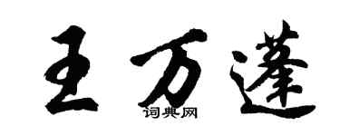 胡問遂王萬蓬行書個性簽名怎么寫