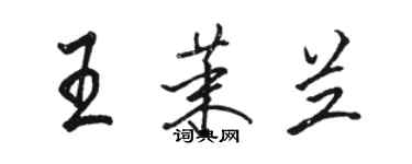 駱恆光王茉蘭行書個性簽名怎么寫