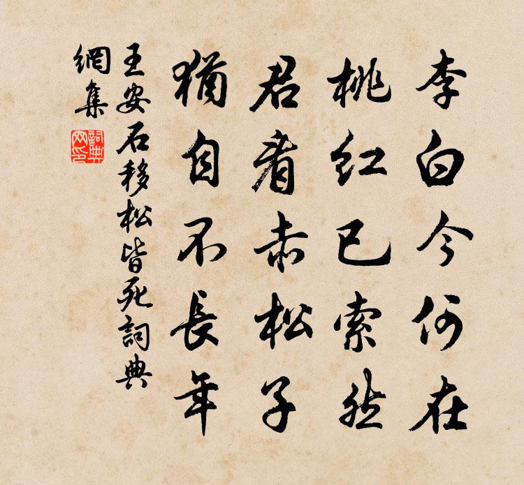 王安石移松皆死書法作品欣賞