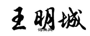 胡問遂王明城行書個性簽名怎么寫