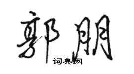 駱恆光郭朋行書個性簽名怎么寫