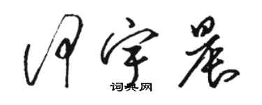 駱恆光何宇晨草書個性簽名怎么寫