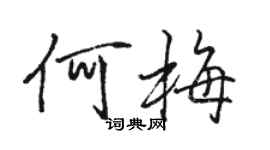 駱恆光何梅行書個性簽名怎么寫