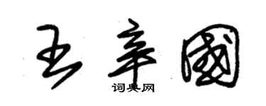 朱錫榮王辛國草書個性簽名怎么寫