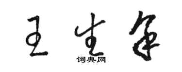 駱恆光王生余草書個性簽名怎么寫