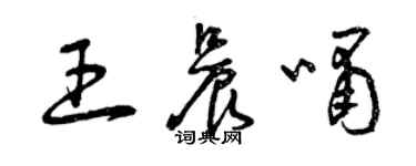 曾慶福王晨嘯草書個性簽名怎么寫