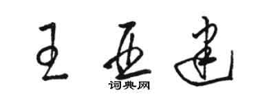 駱恆光王亞建草書個性簽名怎么寫