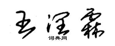 朱錫榮王潤霖草書個性簽名怎么寫