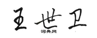 駱恆光王世衛行書個性簽名怎么寫