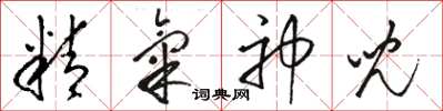 駱恆光精氣神兒草書怎么寫