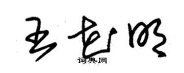 朱錫榮王花明草書個性簽名怎么寫