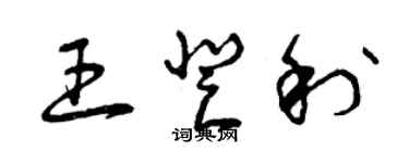 曾慶福王登利草書個性簽名怎么寫