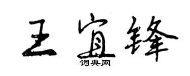 曾慶福王宜鋒行書個性簽名怎么寫