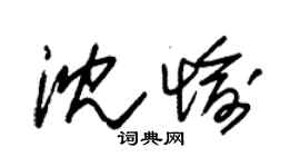 朱錫榮沈愉草書個性簽名怎么寫