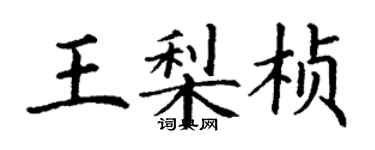 丁謙王梨楨楷書個性簽名怎么寫