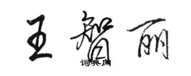 駱恆光王智麗行書個性簽名怎么寫