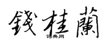 王正良錢桂蘭行書個性簽名怎么寫