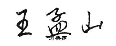 駱恆光王孟山行書個性簽名怎么寫