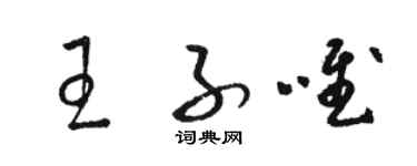 駱恆光王子唯草書個性簽名怎么寫