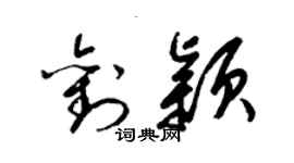 梁錦英劉穎草書個性簽名怎么寫