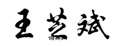 胡問遂王芝斌行書個性簽名怎么寫