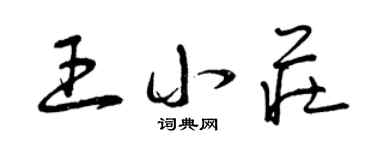 曾慶福王小莊草書個性簽名怎么寫