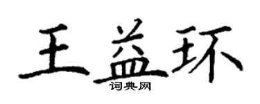 丁謙王益環楷書個性簽名怎么寫