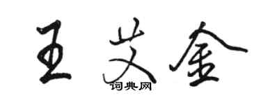 駱恆光王艾金行書個性簽名怎么寫