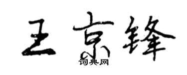 曾慶福王京鋒行書個性簽名怎么寫