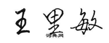 駱恆光王里敏行書個性簽名怎么寫