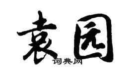 胡問遂袁園行書個性簽名怎么寫