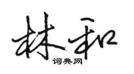 駱恆光林和行書個性簽名怎么寫