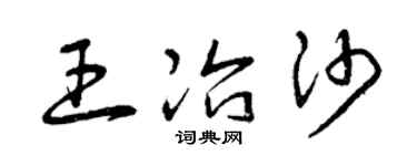 曾慶福王冶沙草書個性簽名怎么寫