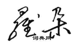 駱恆光羅朵草書個性簽名怎么寫