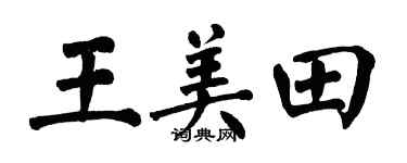 翁闓運王美田楷書個性簽名怎么寫