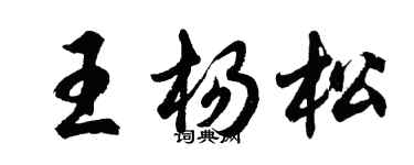 胡問遂王楊松行書個性簽名怎么寫