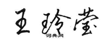 駱恆光王玲瑩行書個性簽名怎么寫