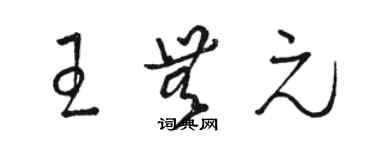 駱恆光王無元草書個性簽名怎么寫