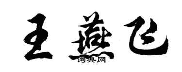 胡問遂王燕飛行書個性簽名怎么寫