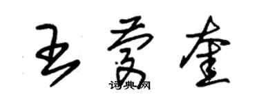 朱錫榮王慶奎草書個性簽名怎么寫