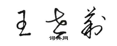 駱恆光王世莉草書個性簽名怎么寫