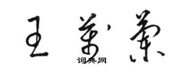 駱恆光王萬蘭草書個性簽名怎么寫