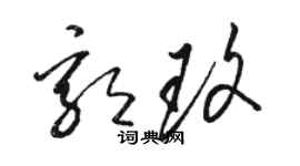 駱恆光郭玫草書個性簽名怎么寫