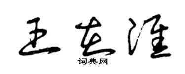 曾慶福王在淮草書個性簽名怎么寫