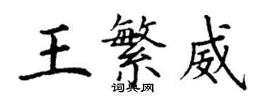 丁謙王繁威楷書個性簽名怎么寫