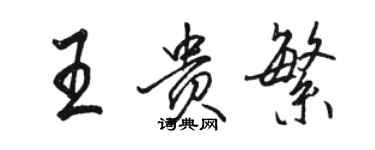 駱恆光王貴繁行書個性簽名怎么寫