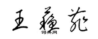 梁錦英王蘇菲草書個性簽名怎么寫