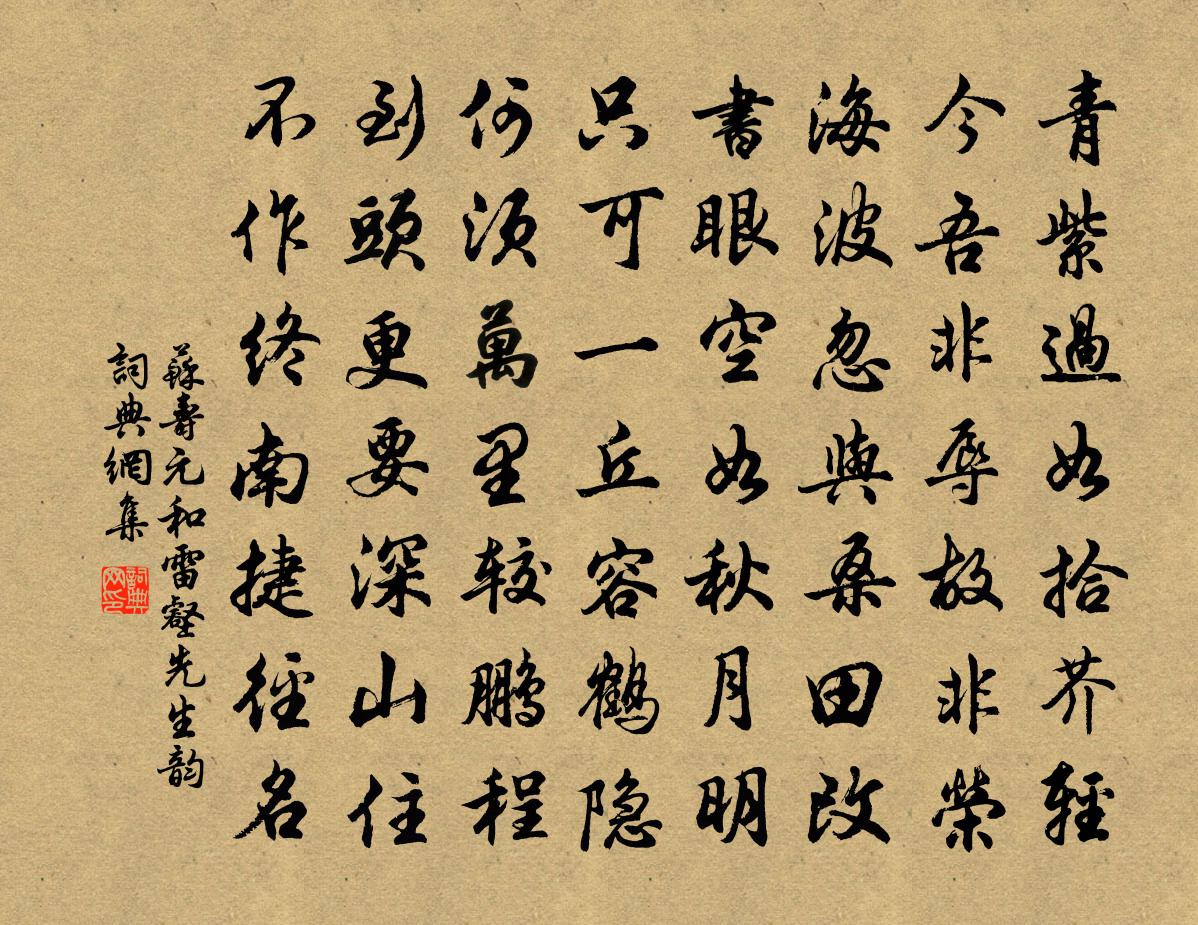 蘇壽元和雷壑先生韻書法作品欣賞