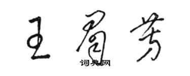 駱恆光王眉芳草書個性簽名怎么寫